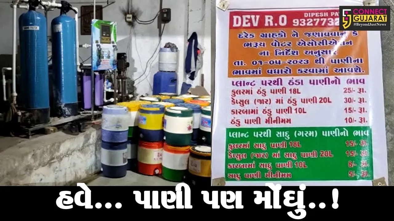 અંકલેશ્વર : RO પ્લાન્ટ હેઠળ મળતા પાણીના ભાવમાં 5થી 10 ટકાનો વધારો, વેલ્ફેર વોટર એસો.એ લીધો નિર્ણય...