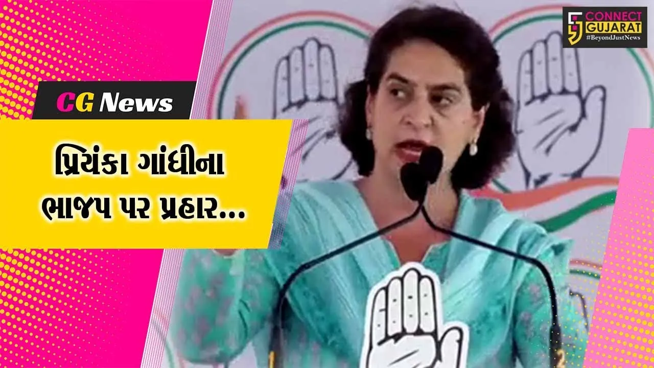 બનાસકાંઠા : કોંગી ઉમેદવારના સમર્થનમાં પ્રિયંકા ગાંધીએ જાહેરસભા સંબોધી, ભાજપ સરકાર પર શાબ્દિક પ્રહારો