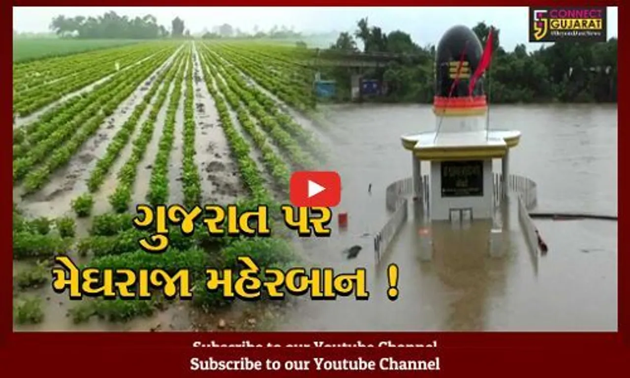 ગુજરાતમાં મેઘમલ્હાર: અનેક જિલ્લાઓમાં ધોધમાર વરસાદ વરસતા નદી નાળા છલકાયા