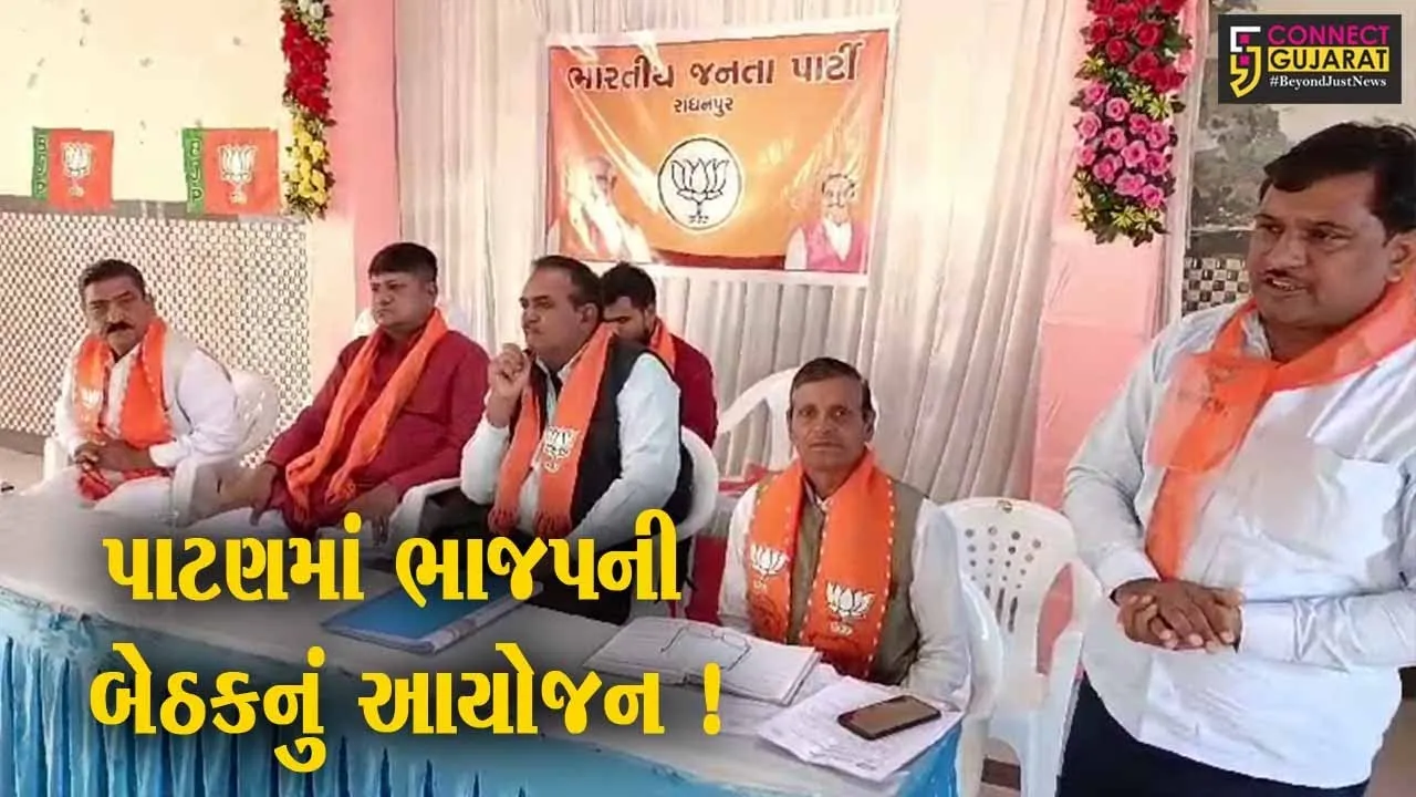 પાટણ: ભાજપની કારોબારી બેઠક યોજાય, રાધનપુર શેહર કાર્યકારી પ્રમુખ જસુભાઈ રાવલની નિમણૂક