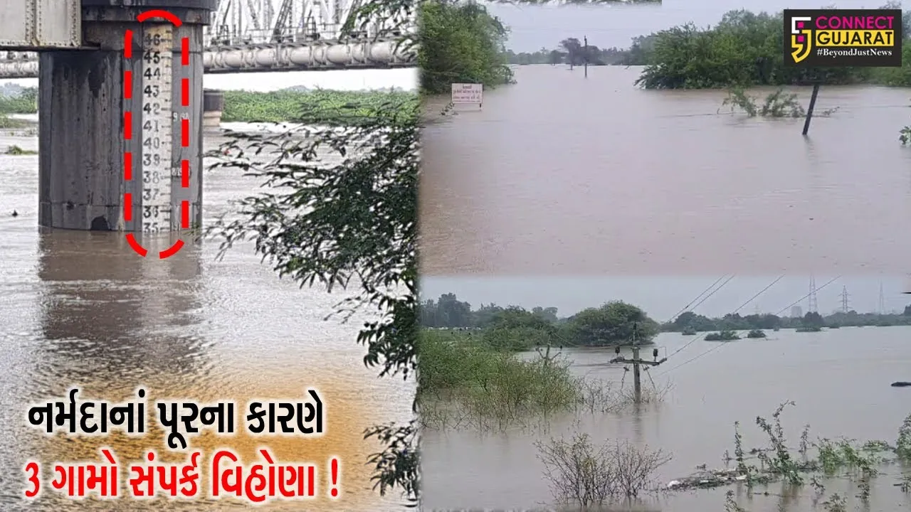 અંકલેશ્વર: નર્મદા નદીના પૂરના કારણે અંકલેશ્વરના 3 ગામ બન્યા સંપર્ક વિહોણા,તંત્ર આવ્યુ મદદે