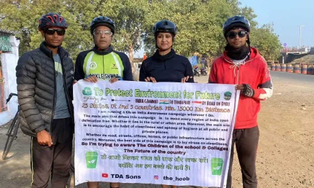 અંકલેશ્વર: પર્યાવરણ સંરક્ષણ બાબતે જાગૃતિ અર્થે સિંગાપોર જવા નિકળેલ સાયકલયાત્રીઓનું કરાયું સ્વાગત