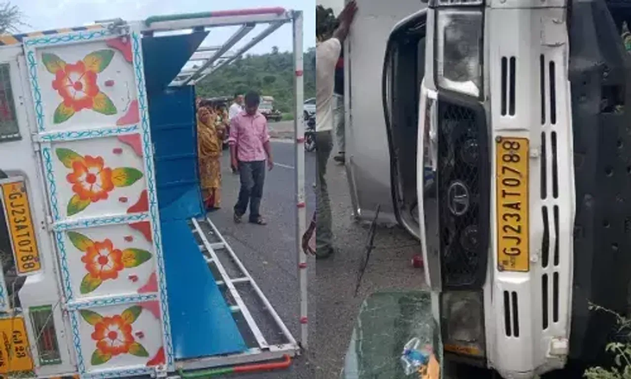 સાબરકાંઠા : ખેડબ્રહ્મા બાવળકાઠીયા પાસે  સ્વાધ્યાય પરિવારને અકસ્માત નડ્યો, જીપ પલ્ટી મારી જતાં 25 લોકોને નાની મોટી ઇજા પહોંચી