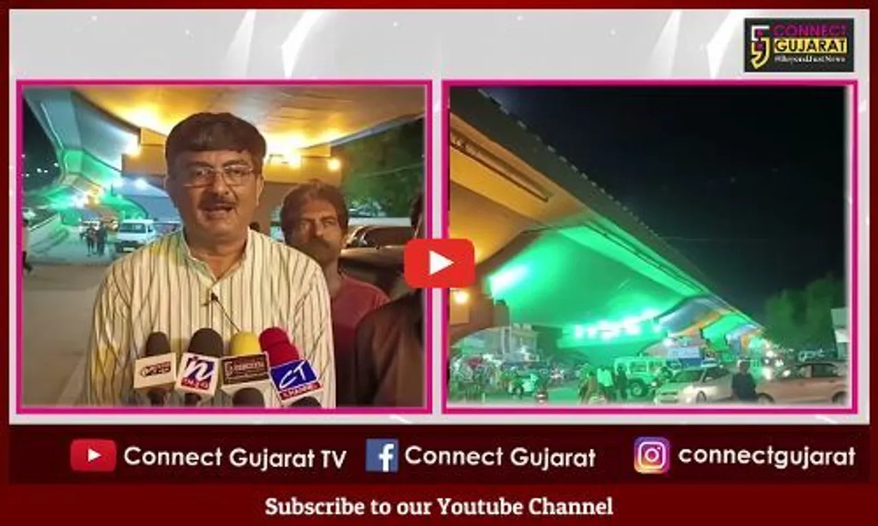 ભરૂચ નર્મદા મૈયા બ્રિજ તિરંગી રોશનીથી ઝગમગી ઉઠ્યો