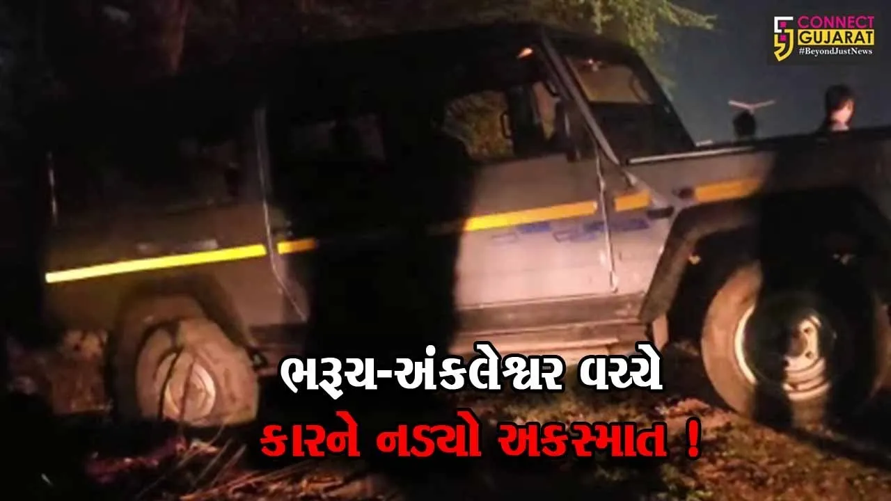 ભરૂચ: જૂના નેશનલ હાઇવે પર તુફાન કાર વૃક્ષ સાથે ધડાકાભેર ભટકાય,ચાલકને ગંભીર ઇજા