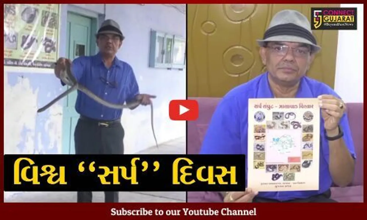 સુરેન્દ્રનગર : "વિશ્વ સર્પ દિવસ", ધ્રાંગધ્રા કોલેજના આચાર્ય દ્વારા લોકોને અપાયું સર્પ વિશે માર્ગદર્શન