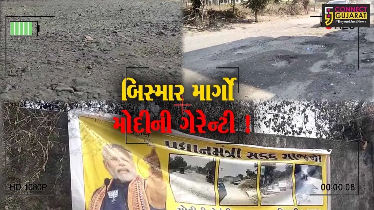 અંકલેશ્વર: બિસ્માર માર્ગો મોદીની ગેરેન્ટી ! જુઓ ક્યાં લાગ્યા આવા બેનર