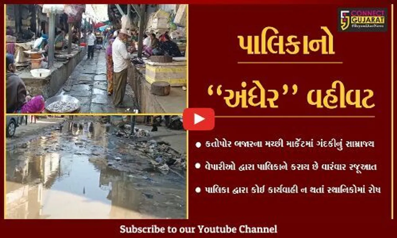 ભરૂચ : કતોપોર બજારના મચ્છી માર્કેટની બિસ્માર હાલત, પાલિકા પ્રત્યે લોકોમાં રોષ...