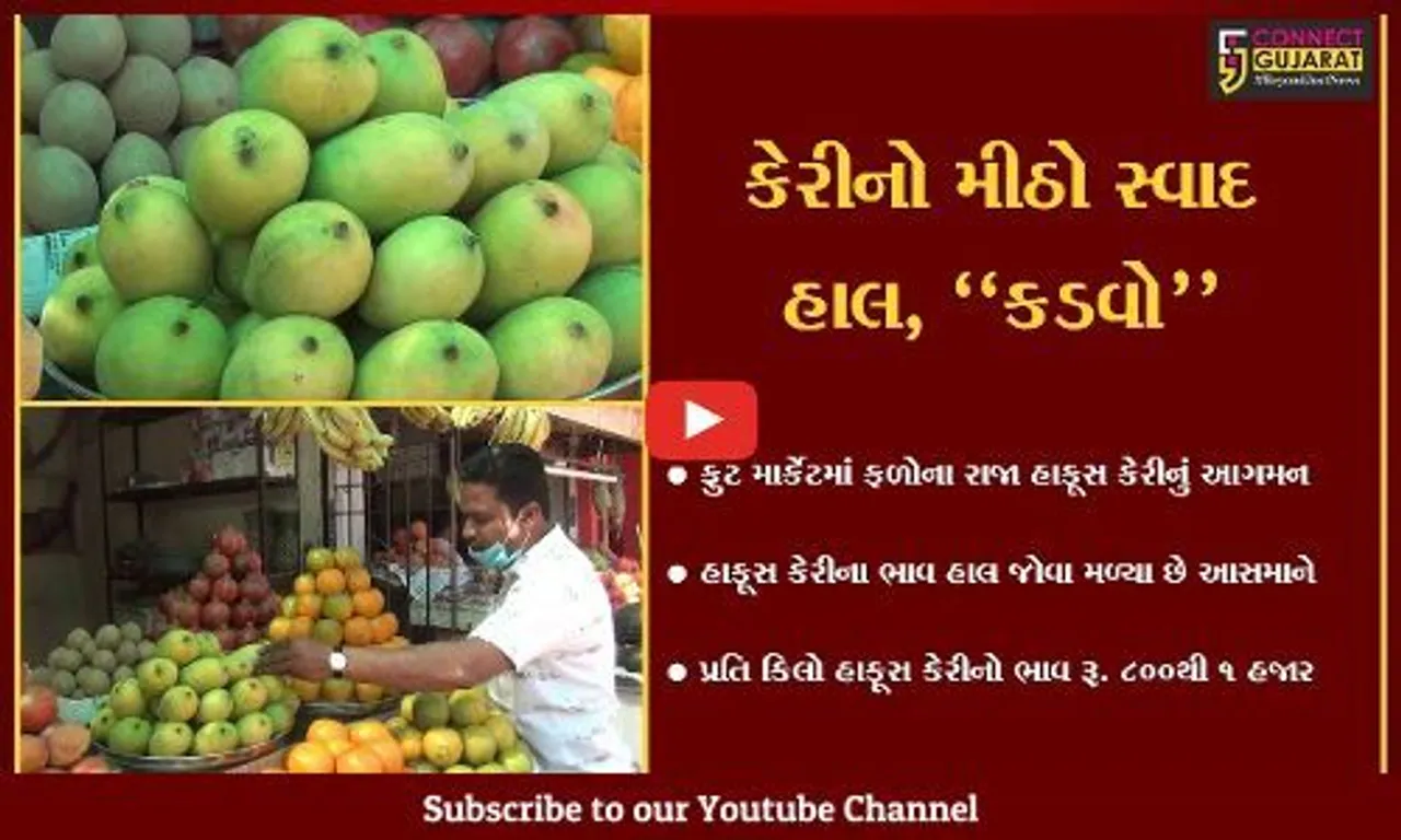 જામનગર : ફળોના રાજા હાફૂસ કેરીનું ફ્રૂટ માર્કેટમાં આગમન, પણ ભાવ આસમાને..!