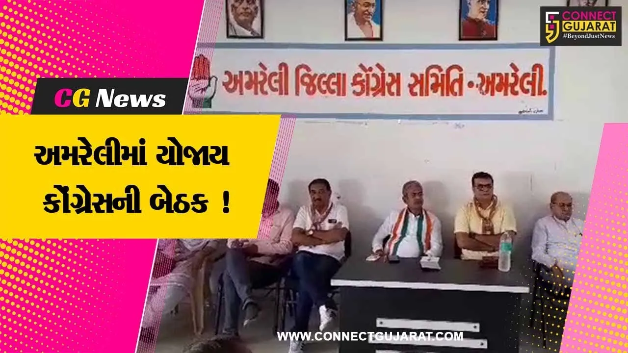 અમરેલી: સૌરાષ્ટ્ર ઝોનના પ્રભારી રામ કિશન ઓઝા દ્વારા લોકસભાની ચૂંટણીને લઈ મહત્વની બેઠા યોજાય