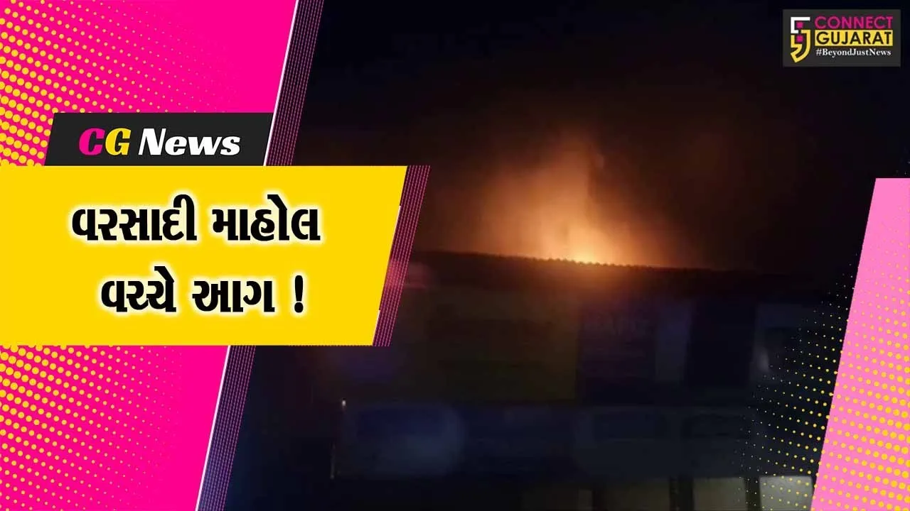 ભરૂચ: વરસાદી માહોલ વચ્ચે હાર્ડવેરની દુકાનમાં આગ, સામાન બળીને ખાક