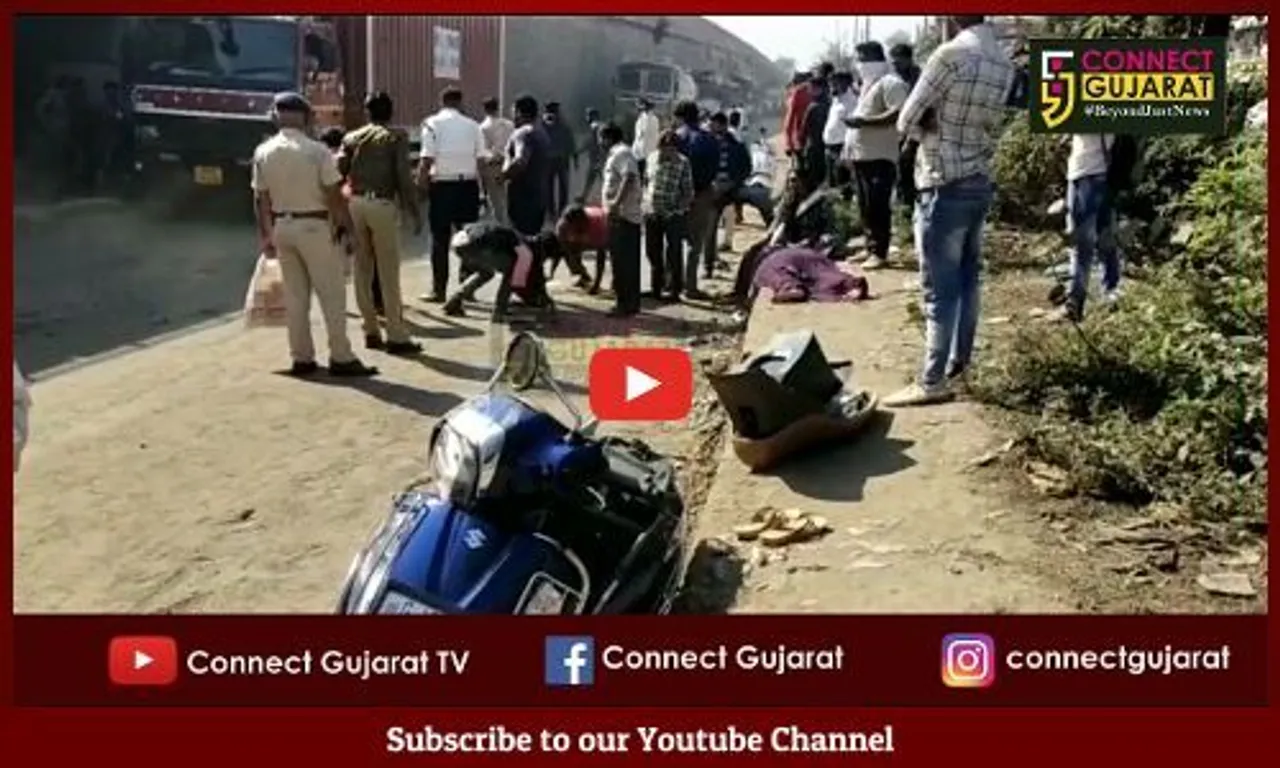 અંકલેશ્વર:માર્ગ અકસ્માતમાં પતિ-પત્નીનું મોત,ટ્રક ચાલકે મોપેડને ટક્કર મારતા સર્જાયો અકસ્માત