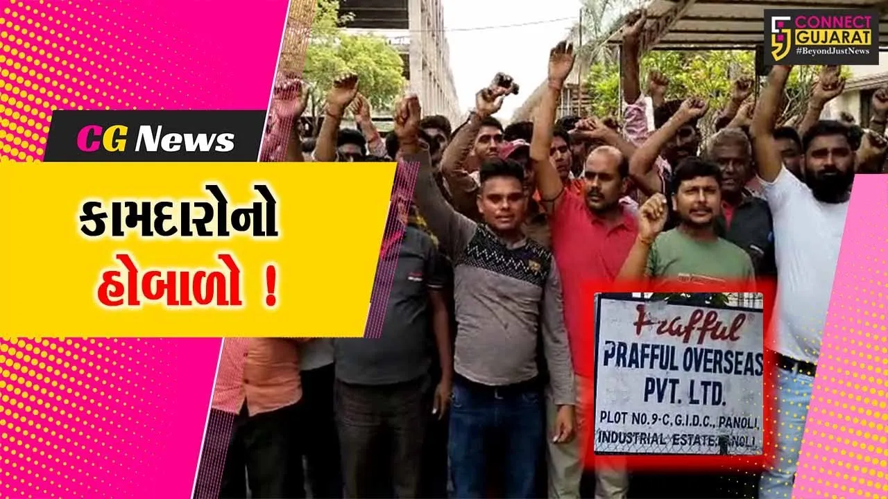 અંકલેશ્વર: પાનોલીની પ્રફુલ્લ ઓવરસીસ કંપનીમાં ફરી એકવાર કામદારોનો હોબાળો, જુઓ શું છે કારણ