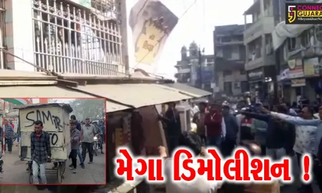 ભાવનગર: તંત્રનું મેગા ડિમોલીશન યથાવત,મોટાપ્રમાણમાં ગેરકાયદેસર દબાણો દૂર કરાયા