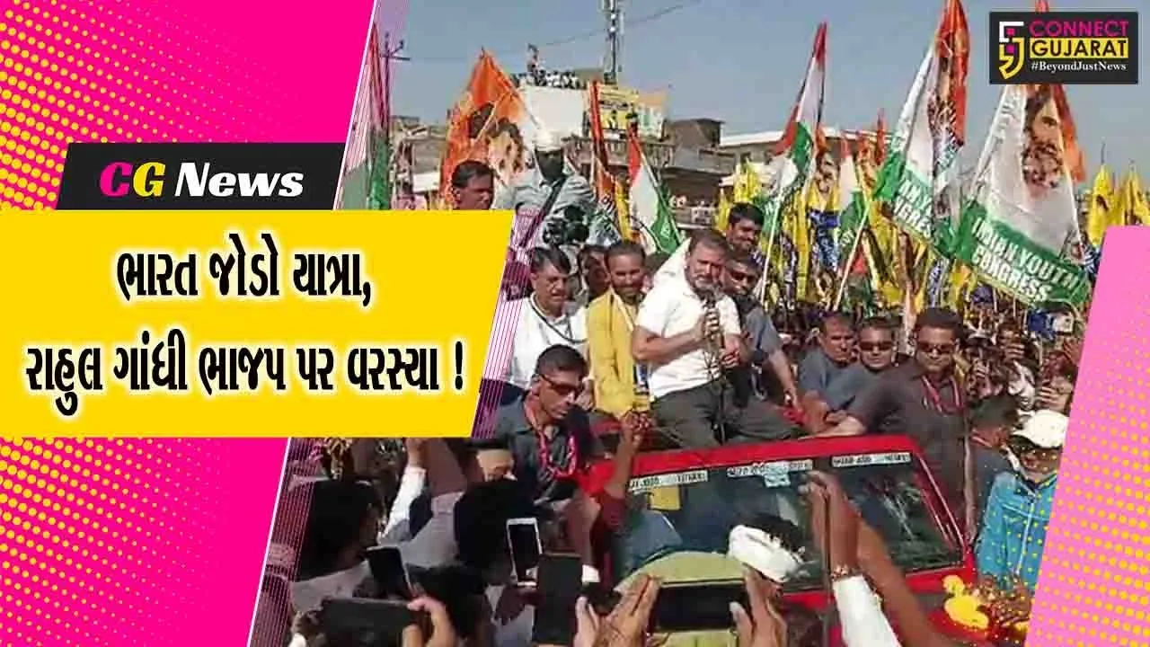 ભરૂચ: કોંગ્રેસની ભારત જોડો યાત્રાનું નેત્રંગમાં આગમન, રાહુલ ગાંધીનું ભવ્ય સ્વાગત કરાયુ
