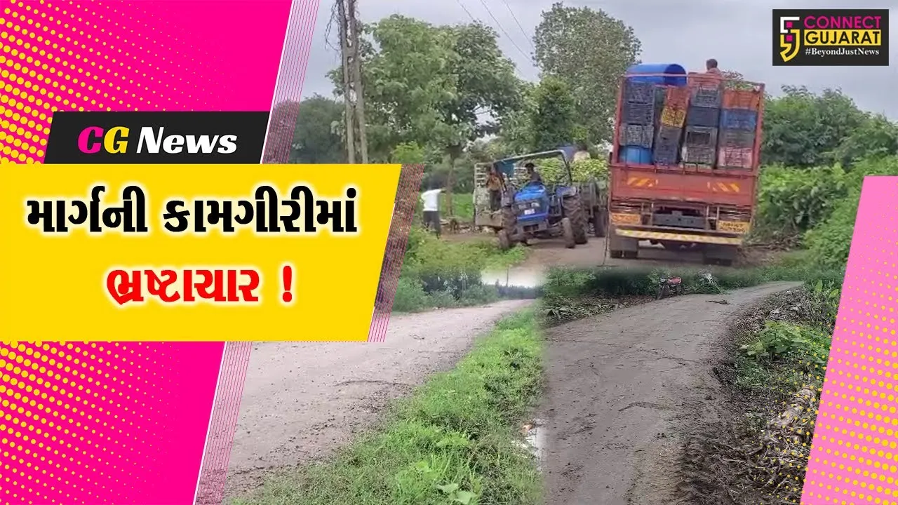 ભરૂચ: ઝઘડિયાના વઢવાણા એપ્રોચ રોડના કામમાં કોન્ટ્રાકટર દ્વારા ભ્રષ્ટાચારનો ગ્રામજનો દ્વારા કરાયો આક્ષેપ