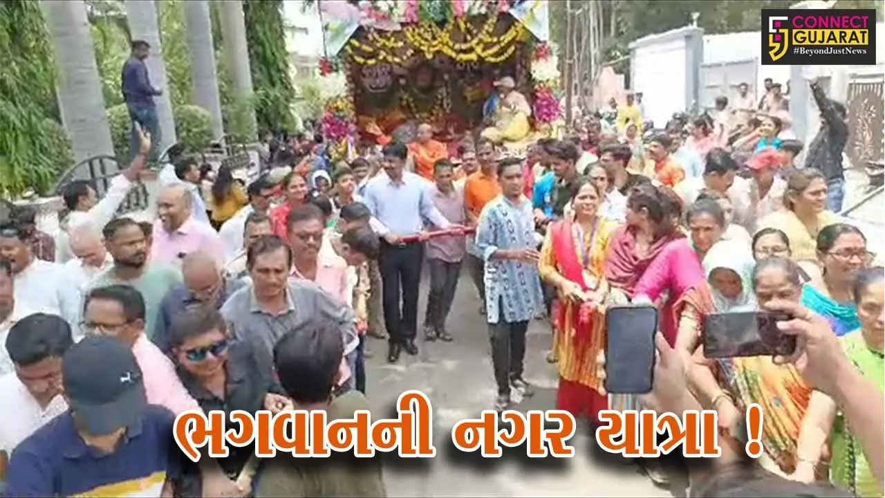 ભરૂચ:આશ્રય સોસાયટી સ્થિત જગન્નાથ મંદિરેથી રથયાત્રા નિકળી,આગેવાનોએ કરાવ્યુ પ્રસ્થાન