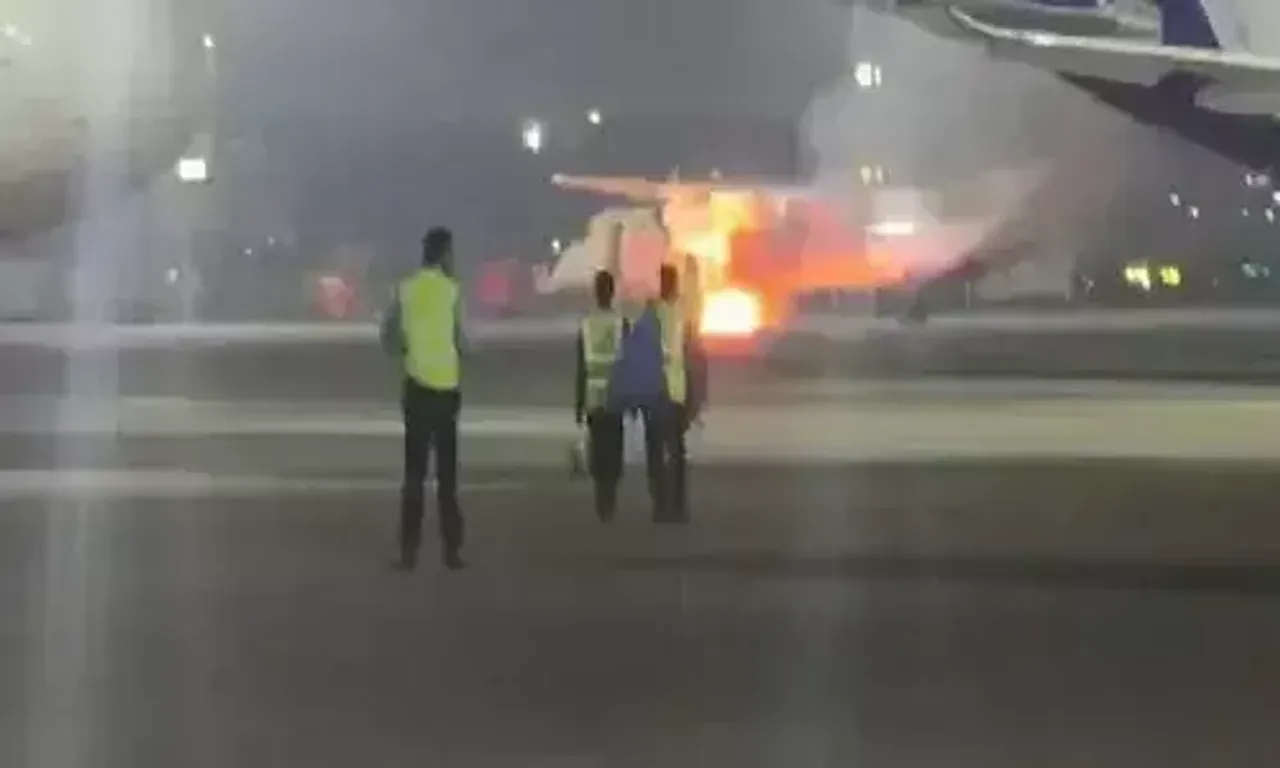 દિલ્હી એરપોર્ટ પર સ્પાઈસ જેટના પ્લેનમાં આગ લાગી, પ્લેન અને કર્મચારીઓ સુરક્ષિત