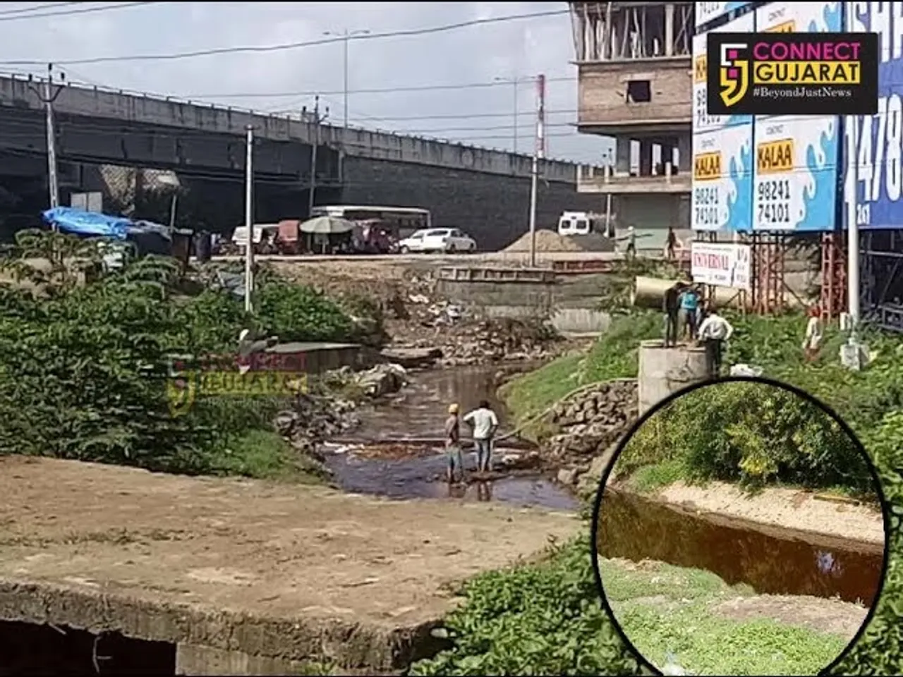 અંકલેશ્વર ઔદ્યોગિક વસાહતની ડ્રેનેજની લાઈન લિકેજ થતા ડિસ્ચાર્જ બંધ કરાયુ