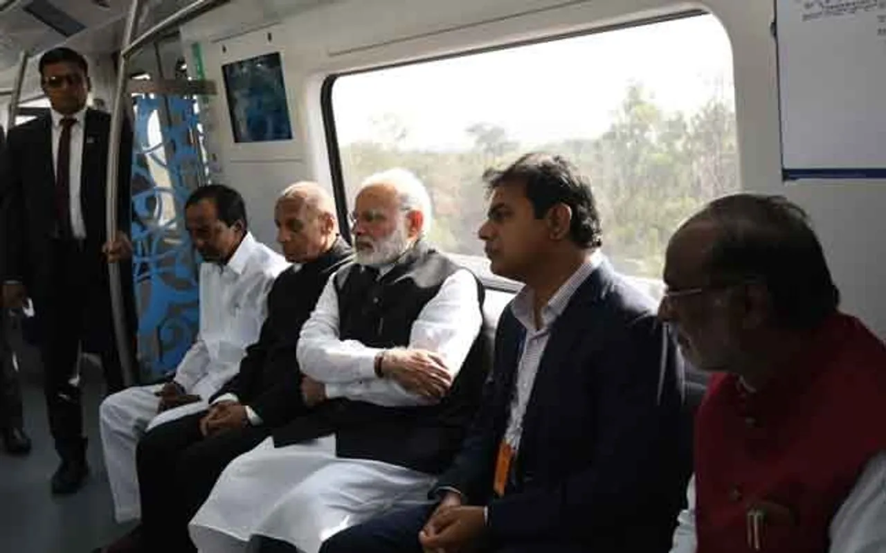 વડાપ્રધાન નરેન્દ્ર મોદીનાં હસ્તે હૈદરાબાદ મેટ્રો યોજનાનું કરાયુ ઉદ્દઘાટન