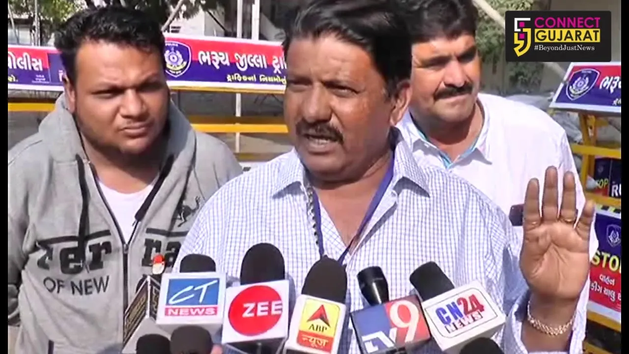 ભરૂચ સ્ટ્રોંગ રૂમમાં  EVM મશીન શંકાસ્પદ પરિસ્થિતિમાં હોવાનાં આક્ષેપો કરતા કોંગ્રેસનાં ઉમેદવાર જયેશ પટેલ