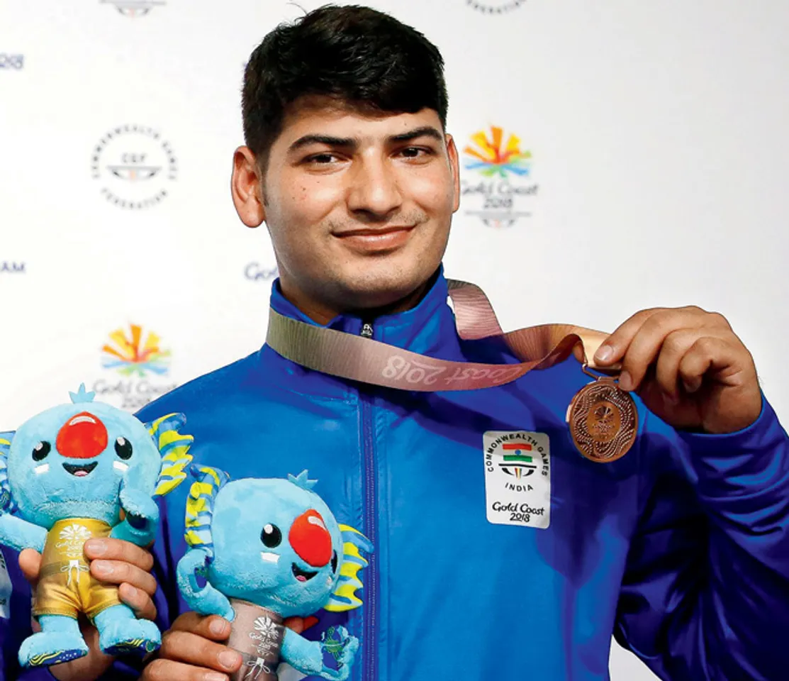21માં કોમનવેલ્થ 2018ના શુટીંગમાં મિથરવાલે મેળવ્યો બ્રોન્ઝ મેડલ