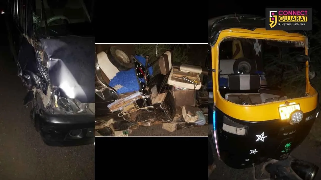 ભરૂચ પારખેત અને ટંકારીયા વચ્ચે ઇકો અને રીક્ષા વચ્ચે અકસ્માત