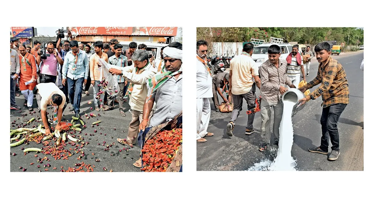 ગુજરાત રાજ્યના ૨૪૯ તાલુકા મથકે ધરણાં સાથે ખેડૂતોનો વિરોધ