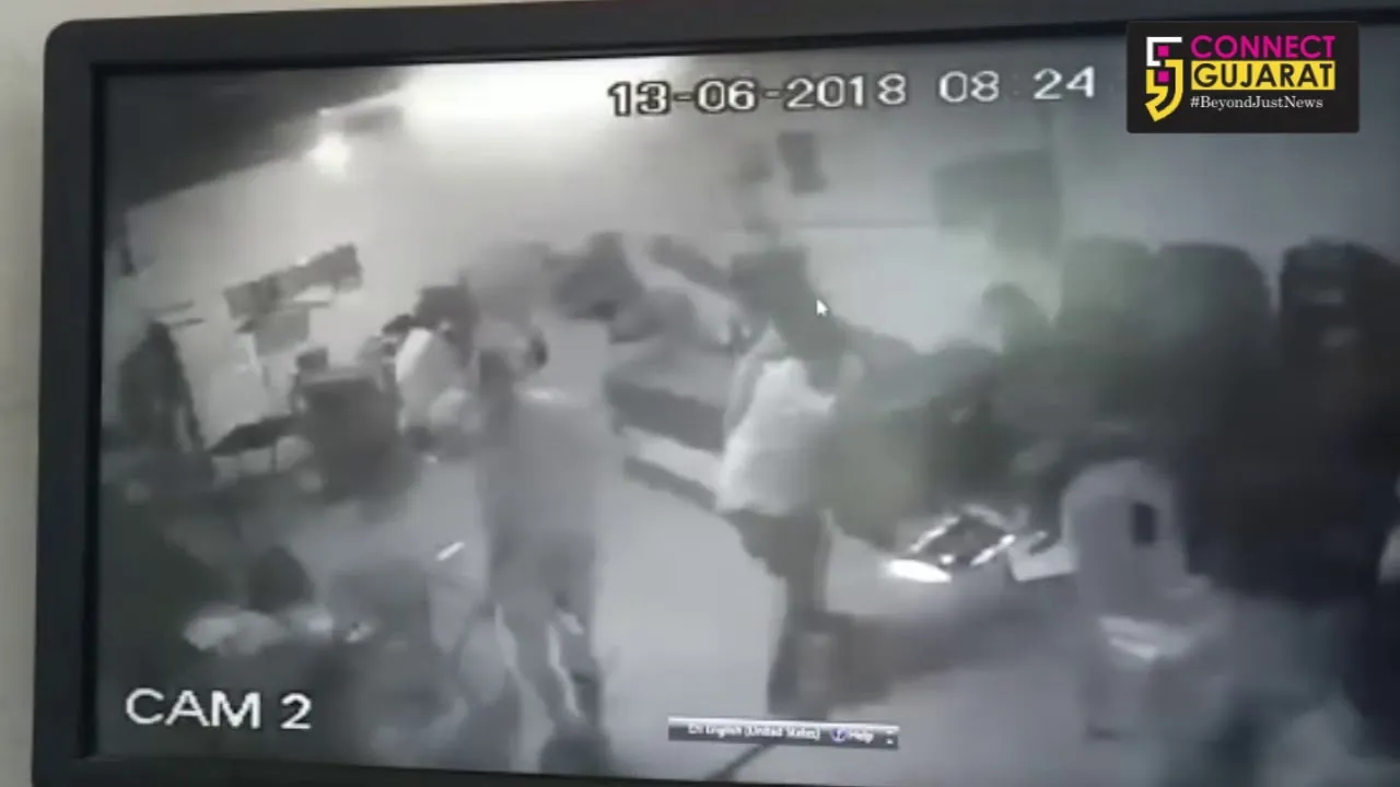 રાજકોટઃ ટ્રાવેલ્સની ઓફિસમાં 5 શખ્સોની તોડફોડ, થયા CCTVમાં કેદ