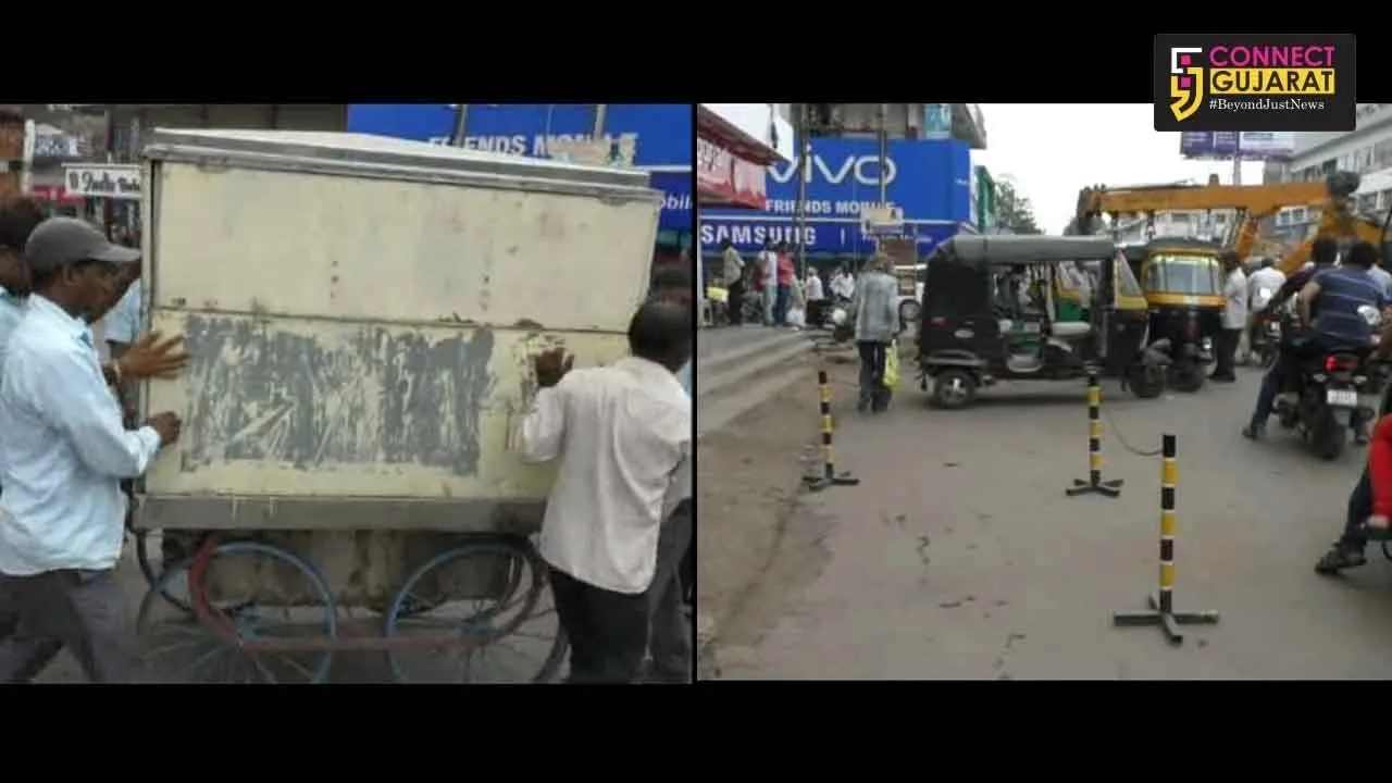 ભરૂચઃ નો હોકર્સ ઝોનમાં દબાણો યથાવત, પાલિકા દ્વારા હાથ ધરાઈ કામગીરી