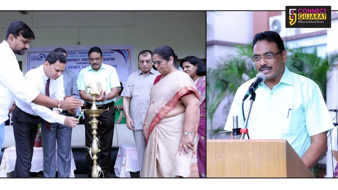 અંકલેશ્વરઃ રાજ્ય કક્ષાની અન્ડર-16 ફૂટબોલ ટુર્નામેન્ટનો પ્રારંભ, 23 ટીમો સામસામે ટકરાશે