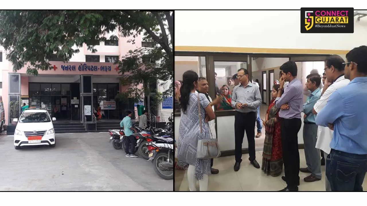 ભરૂચઃ જિલ્લા કલેક્ટર પહોંચ્યા સિવિલ હોસ્પિટલ, વોર્ડનું કર્યું નિરિક્ષણ