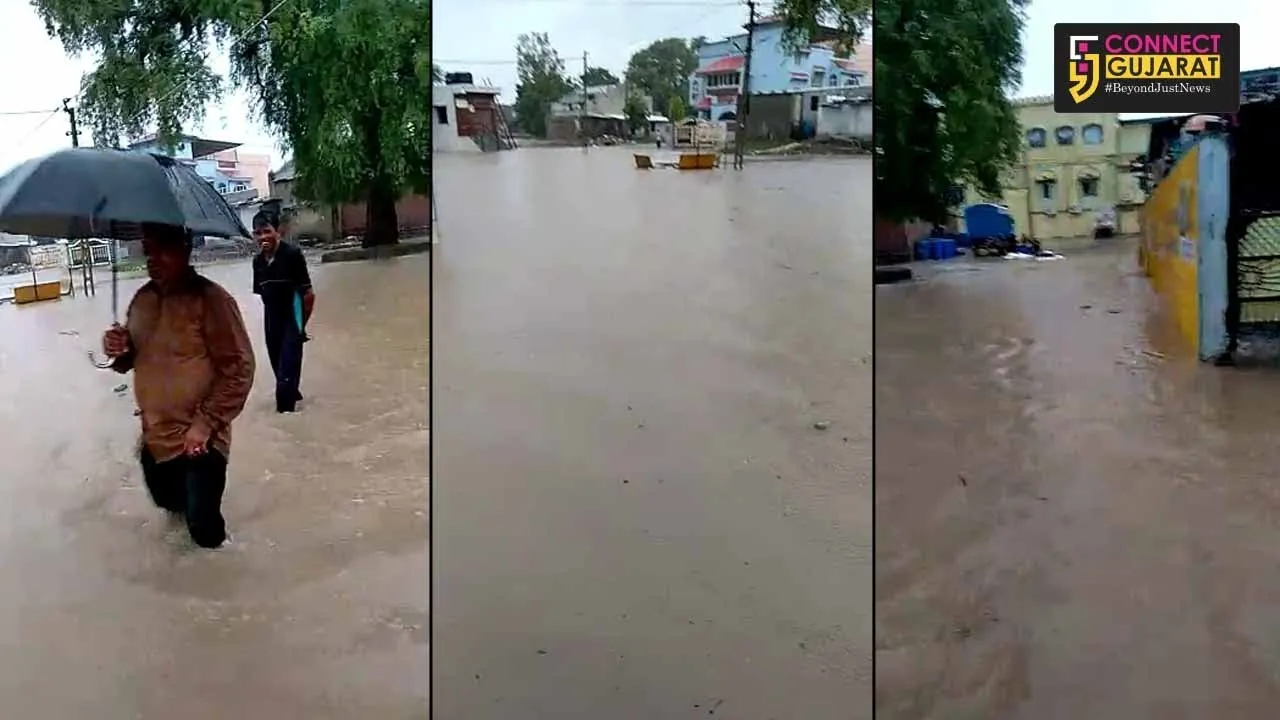 ભરૂચ તાલુકામાં વરસેલા વરસાદના કારણે ત્રાલસા કોઠી ગામે પાણી ભરાયા