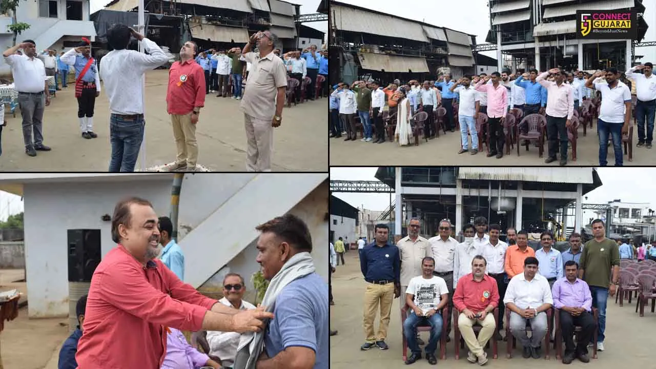 પાનોલી સ્થિત પ્રોલાઈફ ઈન્ડસ્ટ્રીઝ ખાતે યોજાયો ધ્વજવંદન કાર્યક્રમ