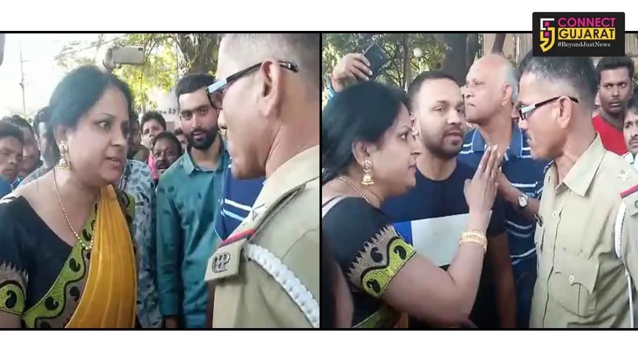 સુરતઃ ટ્રાફિક પોલીસને ધક્કે ચડાવતી મહિલા પ્રોફેસરનો વિડીયો થયો વાયરલ