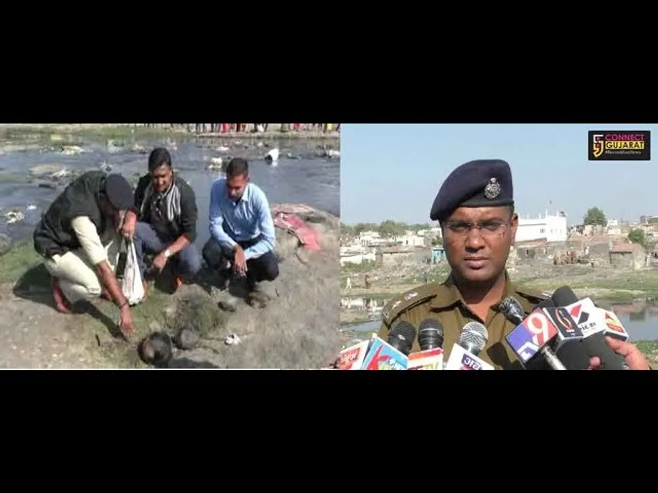 રાજકોટ : આજીનદીનાં પટ્ટમાંથી બાળકનું કપાયેલુ મળ્યું માથું, તાંત્રીક વિધીની શંકા
