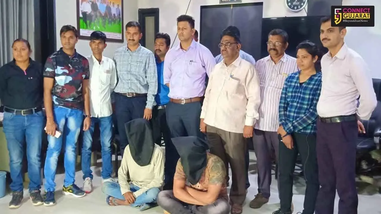 બે આરોપીને ઝડપી પાડી અંકલેશ્વર પેટ્રોલ પંપની લૂટનો ભેદ ઉકેલતી ભરૂચ ક્રાઇમ બ્રાન્ચ તથા પેરોલ સ્કોર્ડ