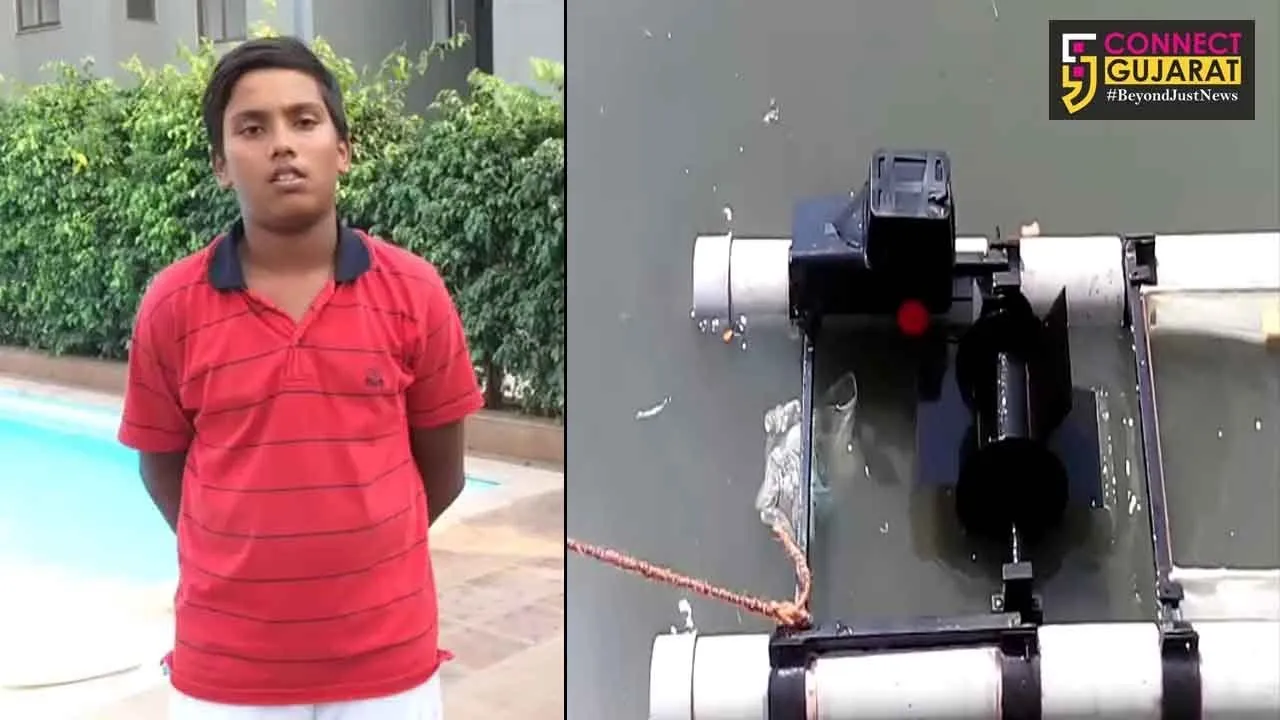 ધોરણ -8ના વિદ્યાર્થીએ બનાવ્યુ તળાવ સાફ કરવાનું અનોખુ ડિવાઈસ