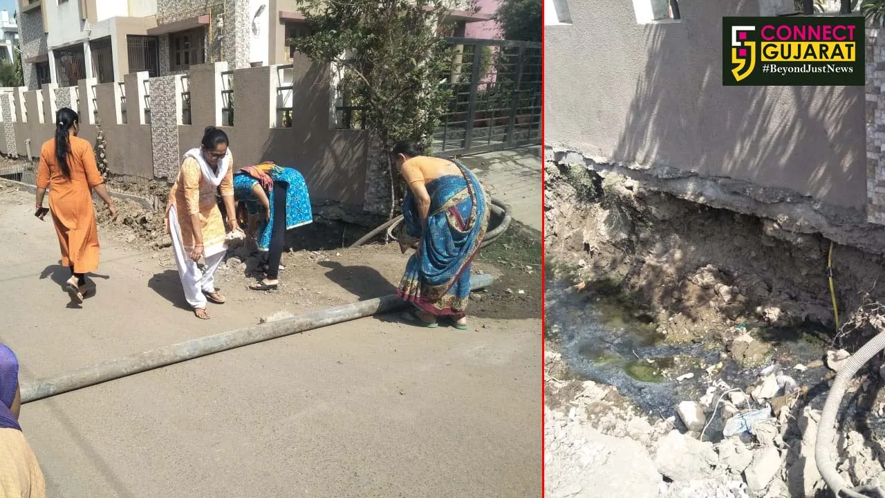 અંકલેશ્વર:નોટીફાઇડ એરીયાની ગાયત્રી સોસાયટીની મહીલાઓએ આખરે રોડ કર્યો બંધ...જાણો કેમ?