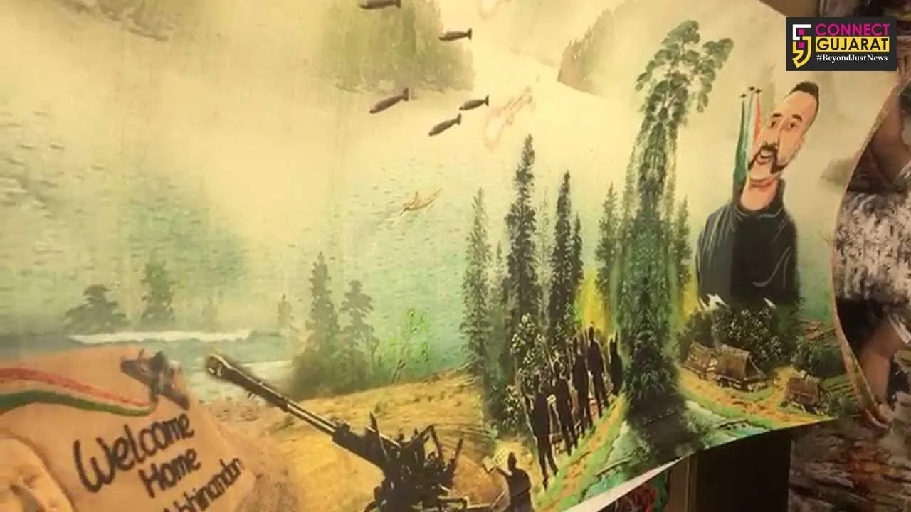 સુરતના વેપારીઓએ પાયલોટ અભિનંદનની ડિઝાઇન સાથે સાડી બનાવી રાષ્ટ્રભાવના દર્શાવી