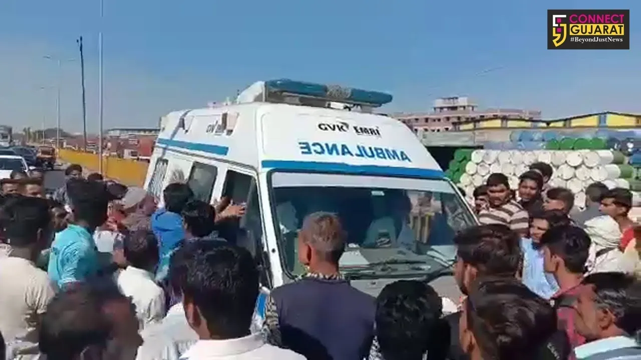 અંકલેશ્વરમાં ૧૦૮ એમ્બ્યુલન્સના પાઇલોટને મોડા કેમ? કહી મારમારી લોકોએ ૧૦૮નો કર્યો ઘેરાવ