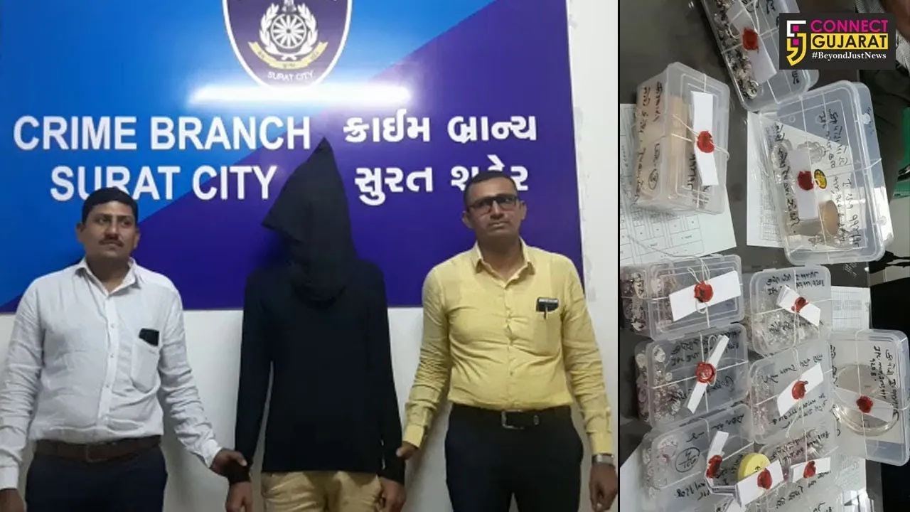સુરત:કાપોદ્રાની જવેલર્સ શોપમાં એક વર્ષ અગાઉ થયેલ ચોરીમાં વધુ એક આરોપી ઝડપાયો