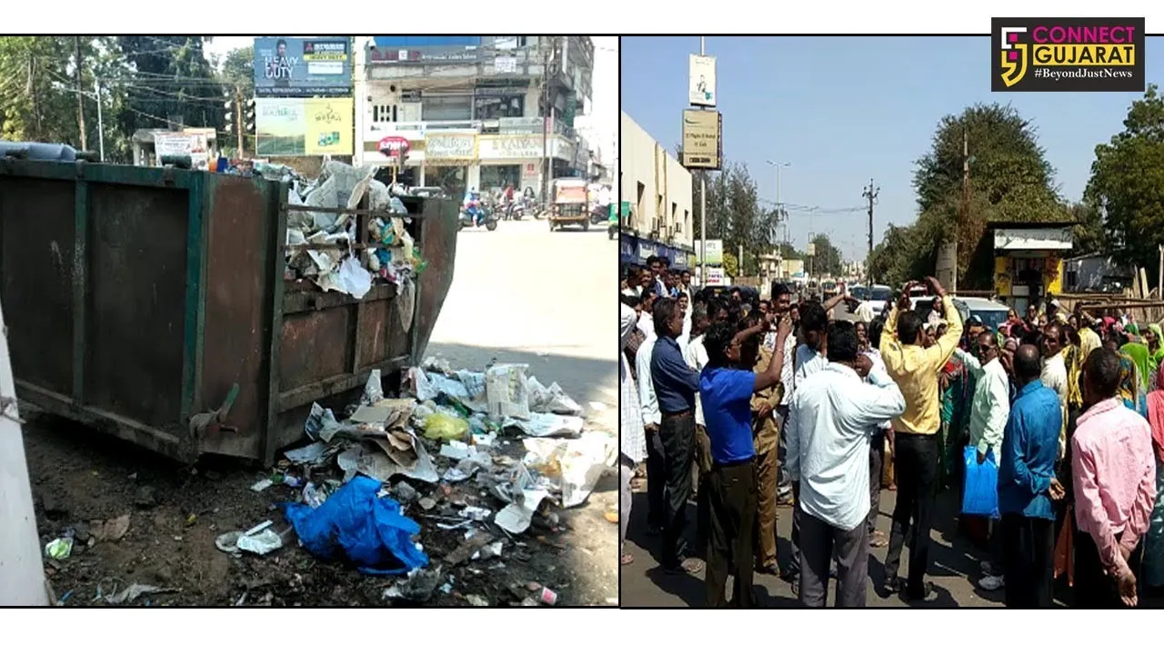 ભરૂચ નગરપાલિકાના સફાઈ કામદારોની બીજા દિવસે પણ હડતાળ યથાવત