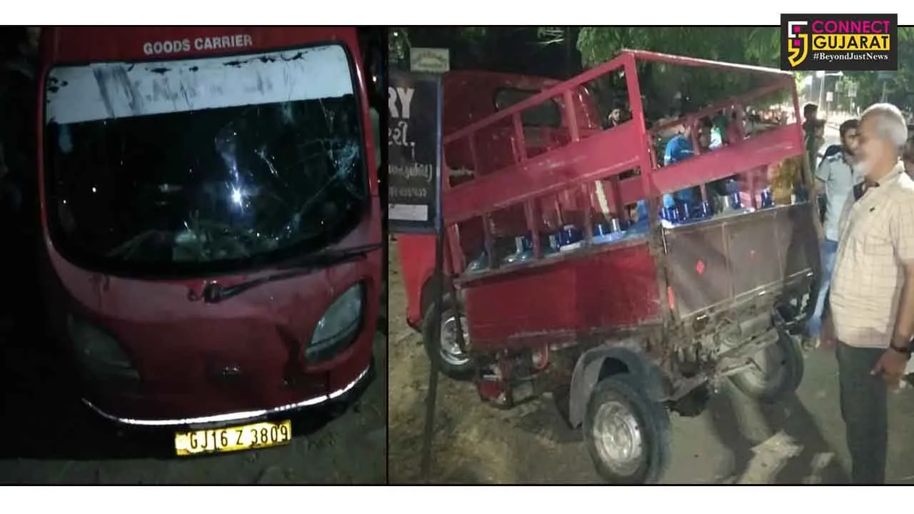 ભરૂચ કોર્ટ સામે સલામતી માટે બનાવાયેલા બમ્પરના કારણે ટેમ્પો પલ્ટી : સદ્દનસીબે મોટી દુર્ઘટના ટળી