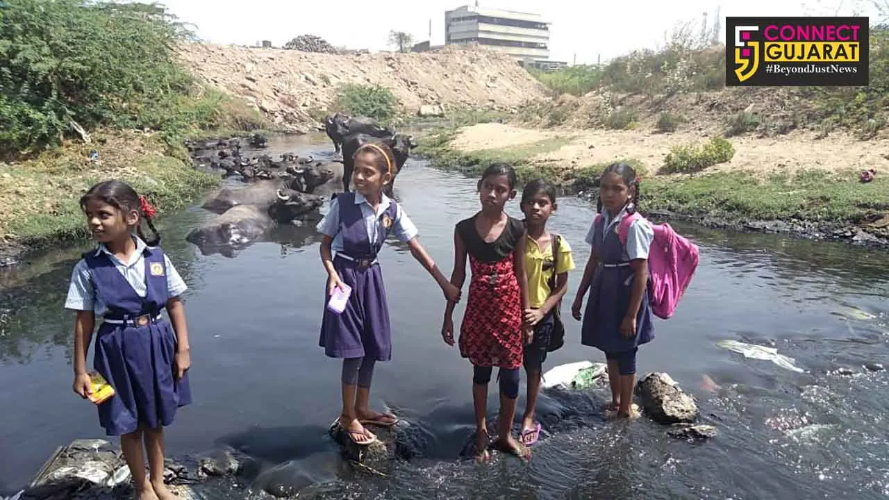 અમદાવાદના વિંઝોલમાં બાળકોને શિક્ષણ મેળવવા ઉઠાવવું પડે છે જોખમ