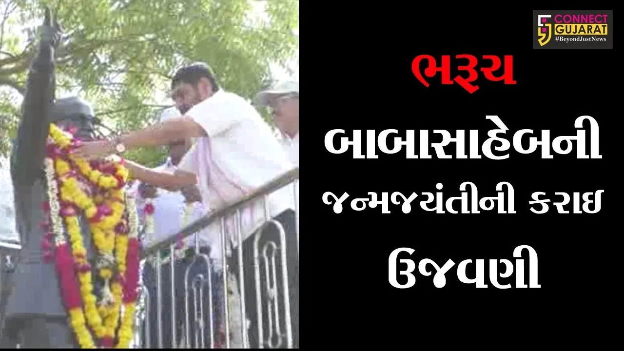 ભરૂચ: ભારતીય બંધારણના રચયિતા બાબાસાહેબની જન્મજયંતી ઉજવાઇ