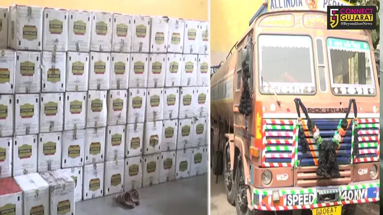 સુરત ઉધના ખાતે સ્ટેટ વિજિલન્સની ટીમે કેમિકલની આડમાં ૧૨ લાખનો વિદેશી દારૂ ભરેલ ટેન્કર ઝડપી પાડયું