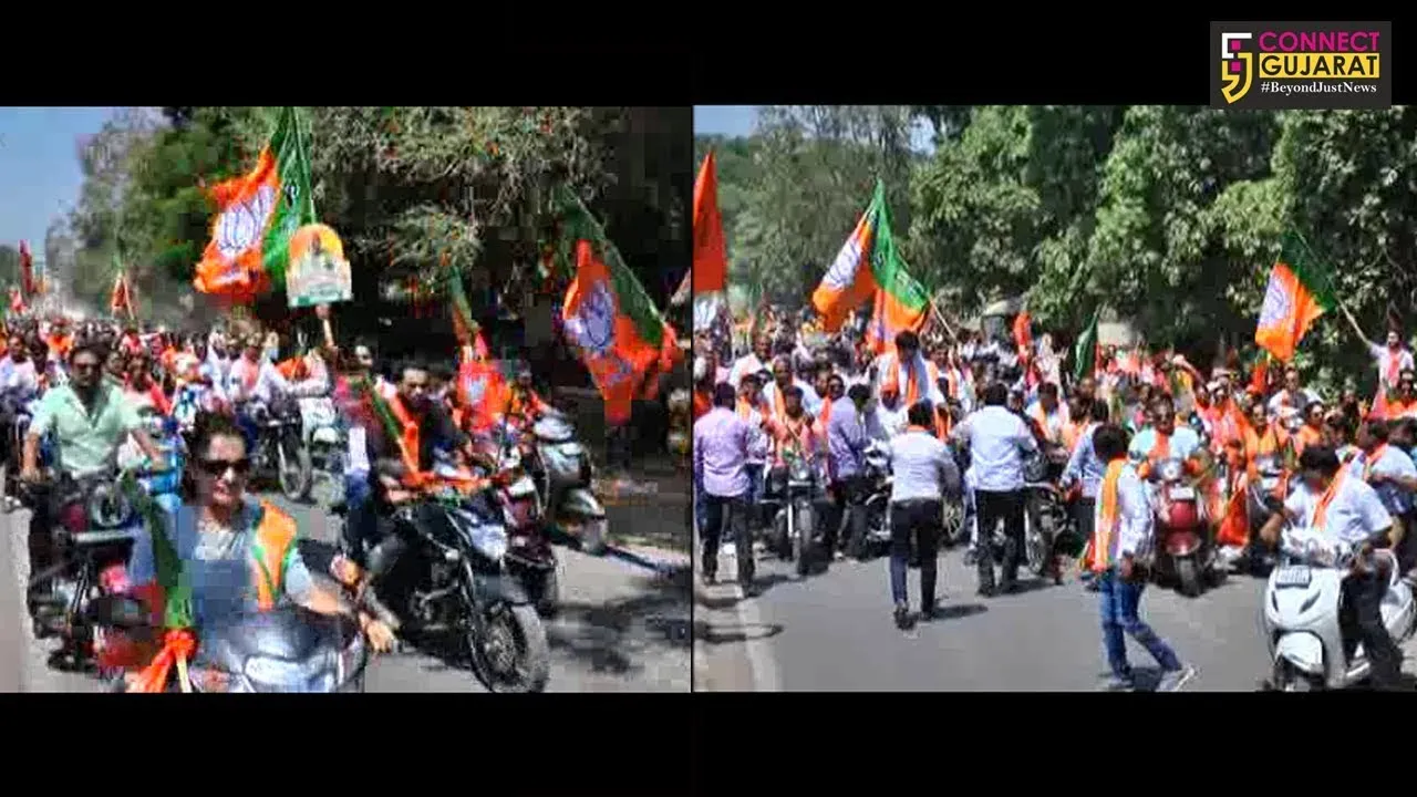 ભારતીય જનતા પાર્ટી દ્વારા ભરૂચમાં યોજાઇ "કેસરીયા રેલી"