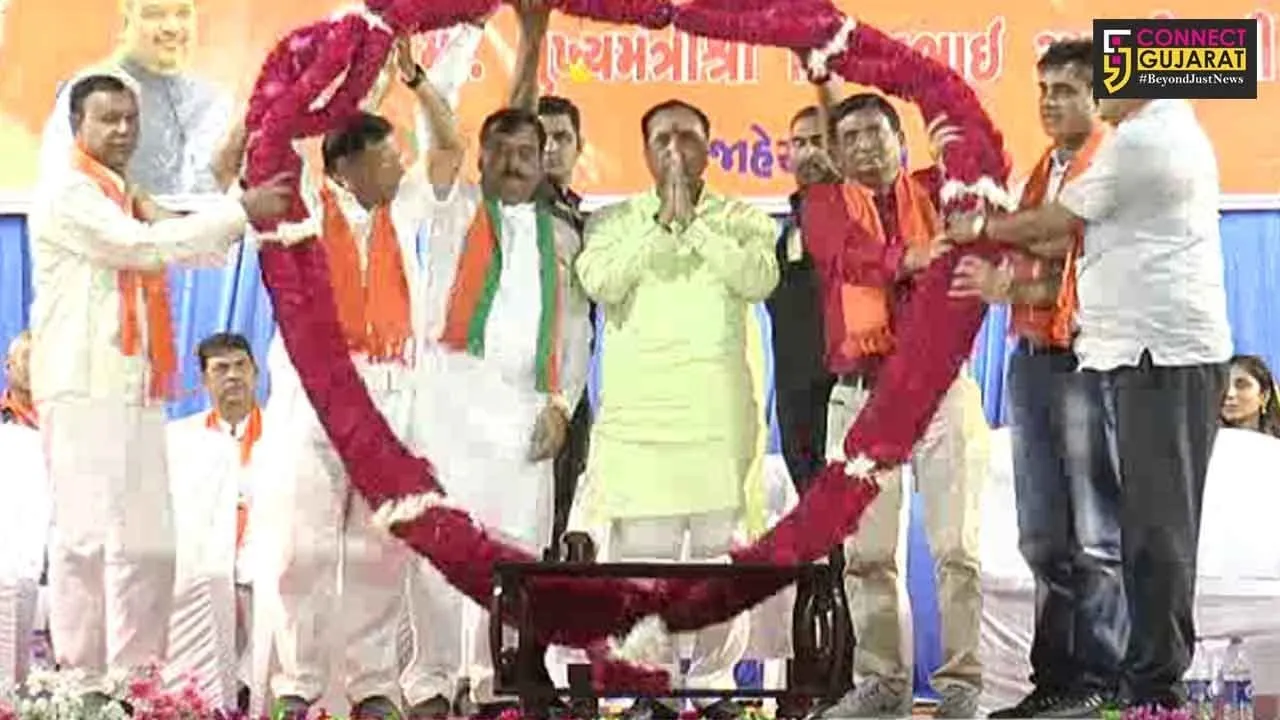 ભરૂચ: ભાજપાની જંબુસર-આમોદ વિધાનસભા વિસ્તારની જાહેર સભા મુખ્યમંત્રી વિજય રૂપાણીની અધ્યક્ષતામાં યોજાઇ