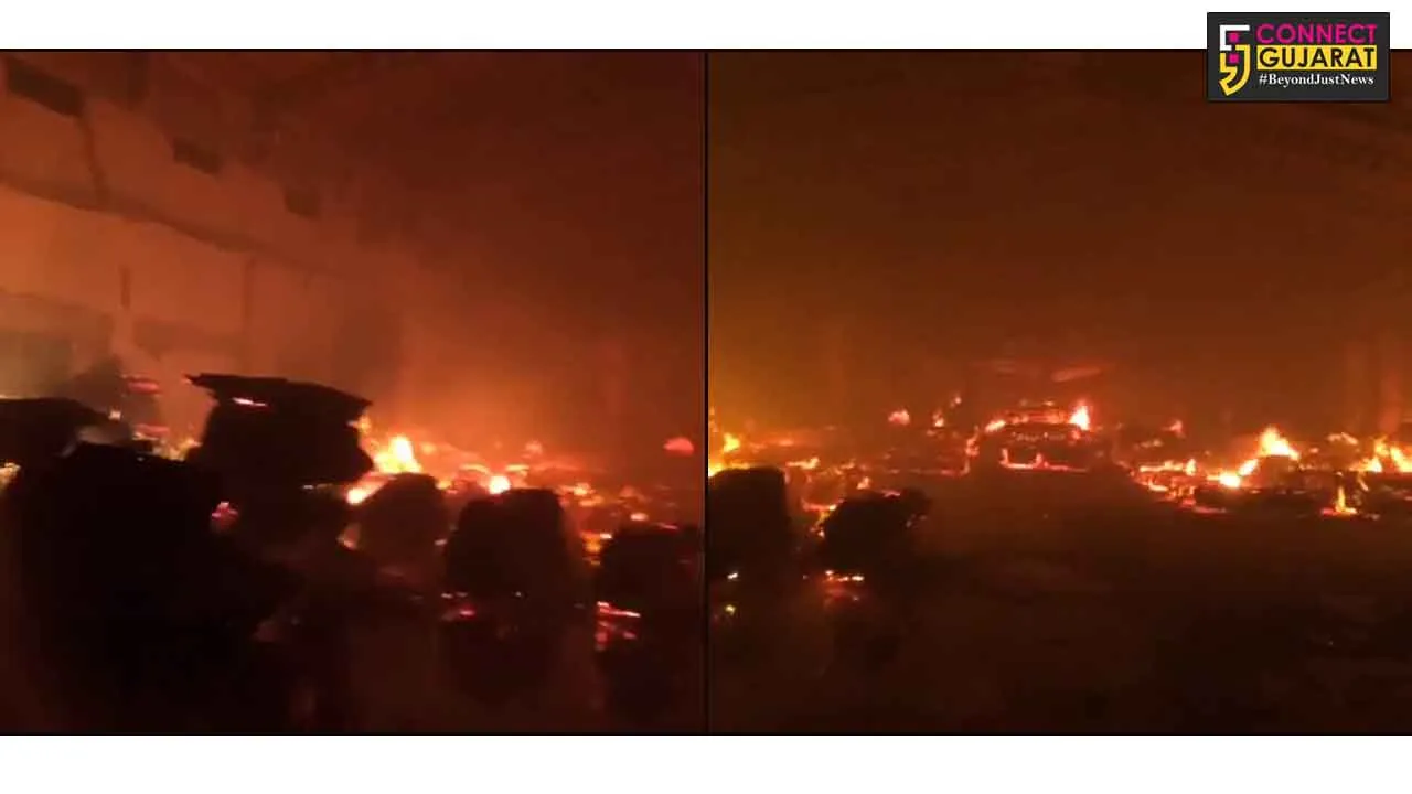 કચ્છ : અંજારમાં વરસામેડી રોડ નજીક પ્લાયવુડની કંપનીમાં લાગી આગ